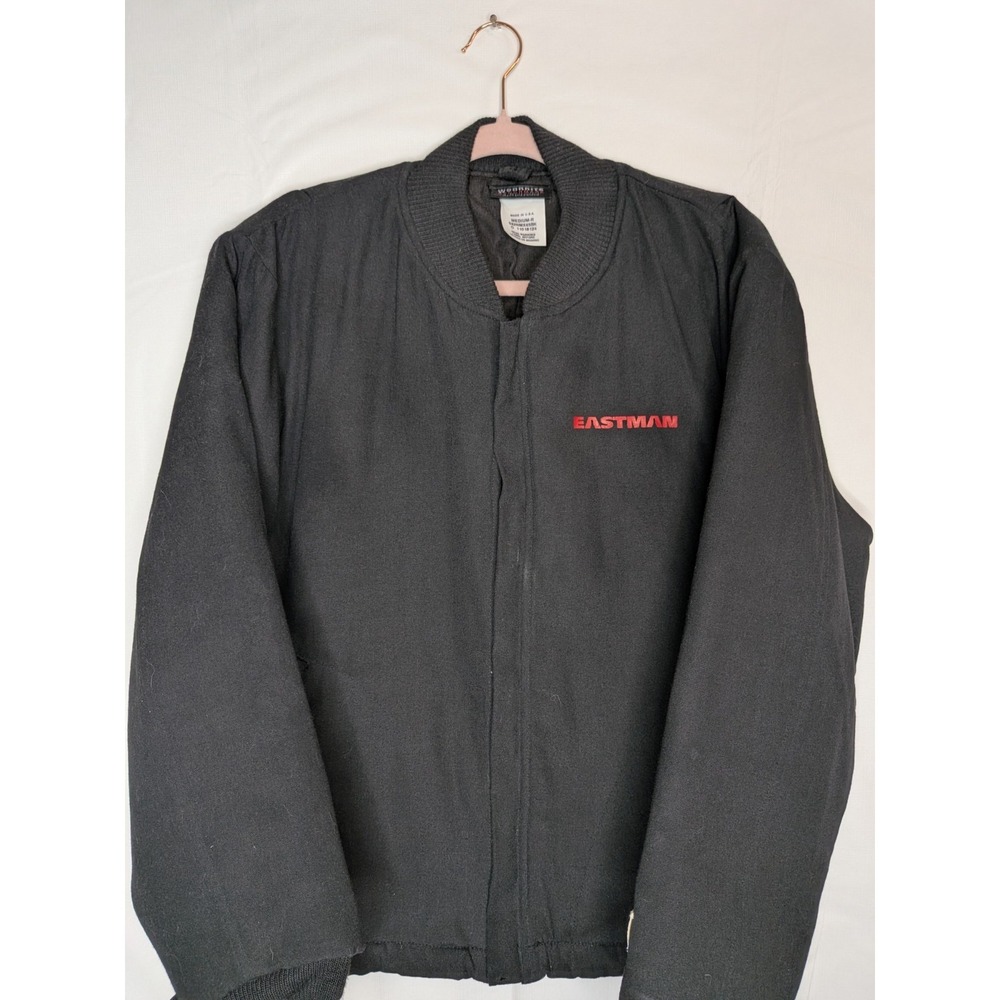 FR Lined Coat Jacket Mens Work wear Medium Black Nomex Quilted Fire Resistant